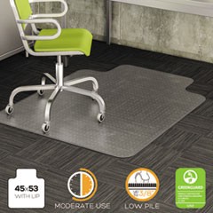 DuraMat Moderate Use Chair Mat for Low Pile Carpet, 45 x 53, Wide Lipped, Clear