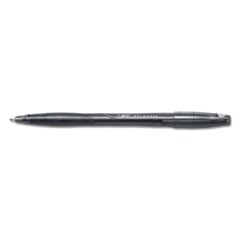 Atlantis Stic Ballpoint Pen, Stick, Medium 1 mm, Black Ink, Black Barrel, Dozen