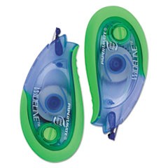 WideLine Correction Tape, Non-Refillable, 1/4" x 335", 2/Pack