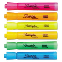 Tank Style Highlighters with Open-Stock Box, Assorted Ink Colors, Chisel Tip, Assorted Barrel Colors, Dozen