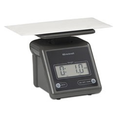 Electronic Postal Scale, 7 lb Capacity, 5 1/2 x 5 1/5 Platform, Gray