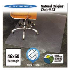 Natural Origins Chair Mat for Hard Floors, 46 x 60, Clear