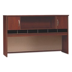 Series C Collection 2 Door 72W Hutch, Box 2 of 2, 71.13w x 15.38d x 43.13h, Hansen Cherry/Graphite Gray