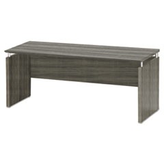 Medina Series Laminate Credenza, 72w x 20d x 29.5h, Gray Steel