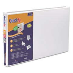 QuickFit Ledger D-Ring View Binder, 1" Capacity, 11 x 17, White