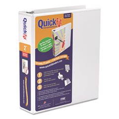 QuickFit D-Ring View Binder, 2" Capacity, 8 1/2 x 11, White