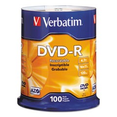 Verbatim DVD-R (4.7 GB) (16x) Branded (Pk=100/Spindle)