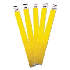 Crowd Management Wristbands, Sequentially Numbered, 9.75" x 0.75", Yellow, 500/Pack