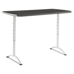 ARC Adjustable-Height Table, Rectangular, 60" x 30" x 30" to 42", Graphite/Silver