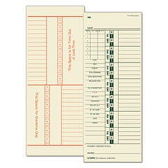 Time Card for Acroprint/Simplex, Weekly, Two-Sided, 3 1/2 x 9, 500/Box