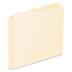 Blank Top Tab File Guides, 1/3-Cut Top Tab, Blank, 8.5 x 11, Manila, 100/Box