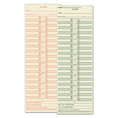 Time Clock Cards, Replacement for 10-100382/1950-9631, Two Sides, 3.5 x 10.5, 500/Box