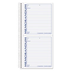 Memorandum Book, Two-Part Carbonless, 5.5 x 5, 2 Forms/Sheet, 100 Forms Total