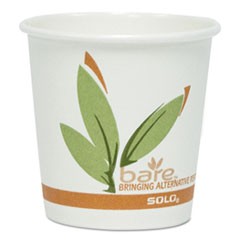 Bare by Solo Eco-Forward Recycled Content PCF Paper Hot Cups, 8 oz, 1,000/Carton