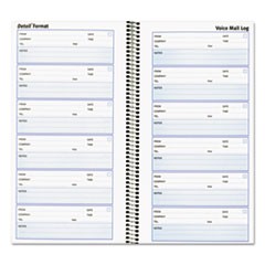 Voice Mail Wirebound Log Books, 5 5/8 x 10 5/8, 600 Sets/Book