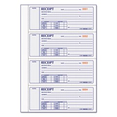 Money Receipt Book, 7 x 2 3/4, Carbonless Triplicate, 200 Sets/Book