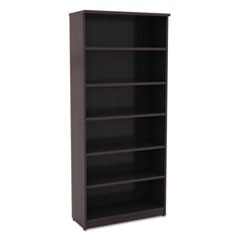 Alera Valencia Series Bookcase, Six-Shelf, 31 3/4w x 14d x 80 1/4h, Espresso