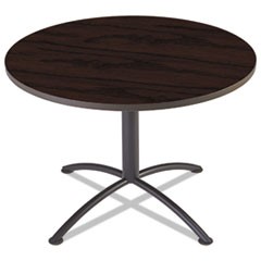 iLand Table, Cafe-Height, Round Top, Contoured Edges, 42