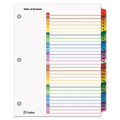 OneStep Printable Table of Contents and Dividers, 31-Tab, 1 to 31, 11 x 8.5, White, 1 Set