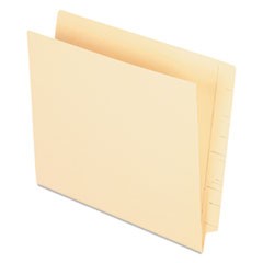 Manila End Tab Pocket Folder, Straight Tab, Letter Size, 50/Box