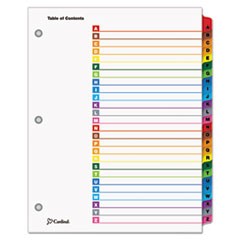 OneStep Printable Table of Contents and Dividers, 26-Tab, A to Z, 11 x 8.5, White, 1 Set