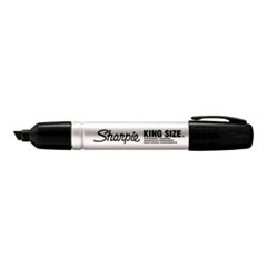 King Size Permanent Marker, Broad Chisel Tip, Black, Dozen