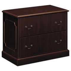 94000 Series Two-Drawer Lateral File, 37.5w x 20.5d x 29.5h, Mahogany