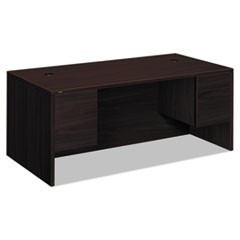 10500 Series Double Pedestal Desk, 72" x 36" x 29.5", Mahogany