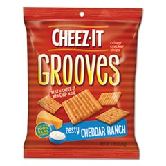 Cheez-it Grooves Crackers, Zesty Ranch, 3.25 Bag, 6/Box