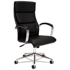 VL105 Series Executive High-Back Chair, Black Leather