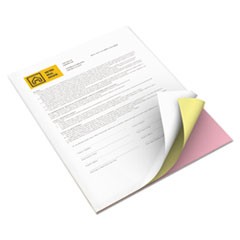 Vitality Multipurpose Carbonless 3-Part Paper, 8.5 x 11, Canary/Pink/White, 5, 010/Carton