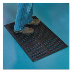 Pro Lite Four-Way Drain Mat, 24 x 36, Black