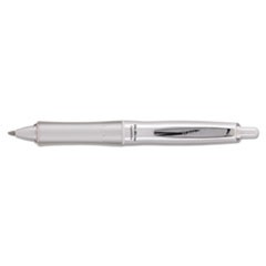 Dr. Grip PureWhite Advanced Ink Ballpoint Pen, Retractable, Medium 1 mm, Black Ink, White/Crystal Barrel