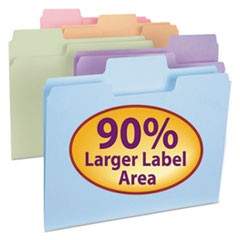 SuperTab Colored File Folders, 1/3 Tab, 3/4" Exp., Letter, Assorted, 24/Pack