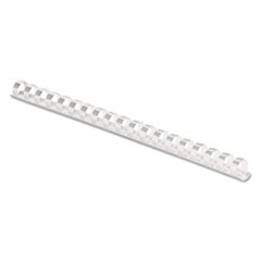 Plastic Comb Bindings, 3/8" Diameter, 55 Sheet Capacity, White, 100/Pack