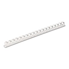 Plastic Comb Bindings, 1/2" Diameter, 90 Sheet Capacity, White, 100/Pack