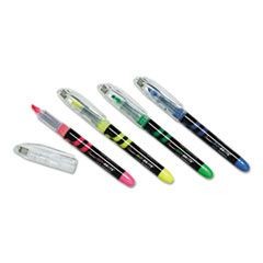 7520014613779 SKILCRAFT go-brite Liquid Highlighters, Assorted Ink Colors, Chisel Tip, Assorted Barrel Colors, 4/Set