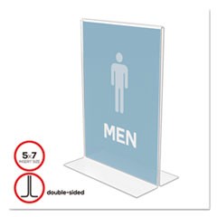 Classic Image Double-Sided Sign Holder, 5 x 7 Insert, Clear