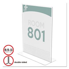 Superior Image Double Sided Sign Holder, 8 1/2 x 11 Insert, Clear