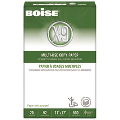 X-9 Multi-Use Copy Paper, 92 Bright, 20 lb Bond Weight, 11 x 17, White, 500/Ream