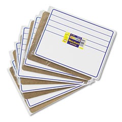 Dry-Erase Student Boards, 12 x 9, Blue/White, 10/Set