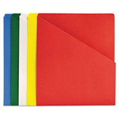 Slash-View Pocket Organizers, Letter, Assorted Colors, 25/Pack