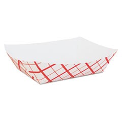 Paper Food Baskets, Red/White Checkerboard, 5 lb Capacity, 500/Carton
