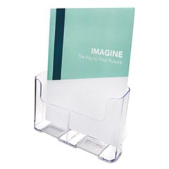 DocuHolder for Countertop/Wall-Mount, Magazine, 9.25w x 3.75d x 10.75h, Clear