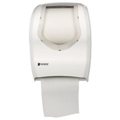 Tear-N-Dry Touchless Roll Towel Dispenser, 16 3/4 x 10 x 12 1/2, White/Clear