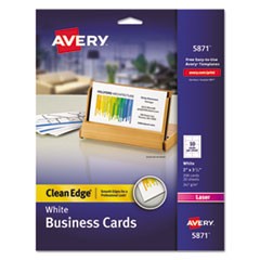 Avery Two-Sided Printable Clean Edge Business Cards, Laser Printers (White) (200 Cards/Pkg)