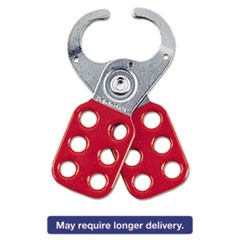 Steel Lockout Hasp, Steel/Vinyl, 2 3/8", Red