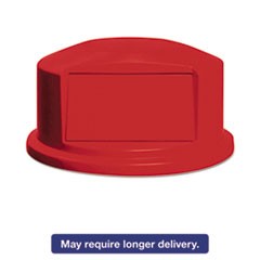 Round Brute Dome Top w/Push Door, 24 13/16 x 12 5/8, Red