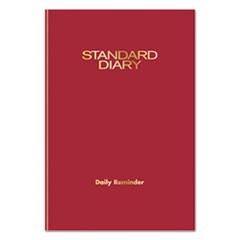 Standard Diary Recycled Daily Reminder, Red, 5 1/8 x 7 1/2, 2017