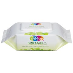 Hands and Face Cleansing Wipes, 7 x 6, White, Fragrance-Free, 110/Pk, 6 Pk/Ctn